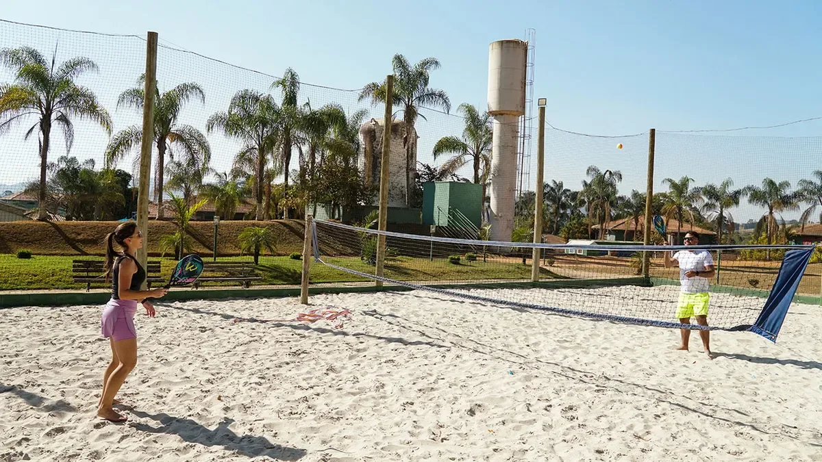 Quadra de beach tennis do Hotel Fazenda Poços de Caldas