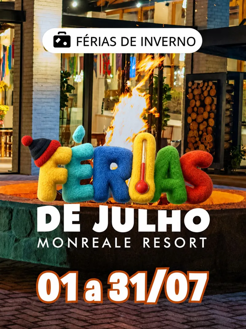 Férias de Julho no Monreale Resort — 01 a 31/07